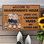 Welcome To Grandparents' House - Personalized Doormat
