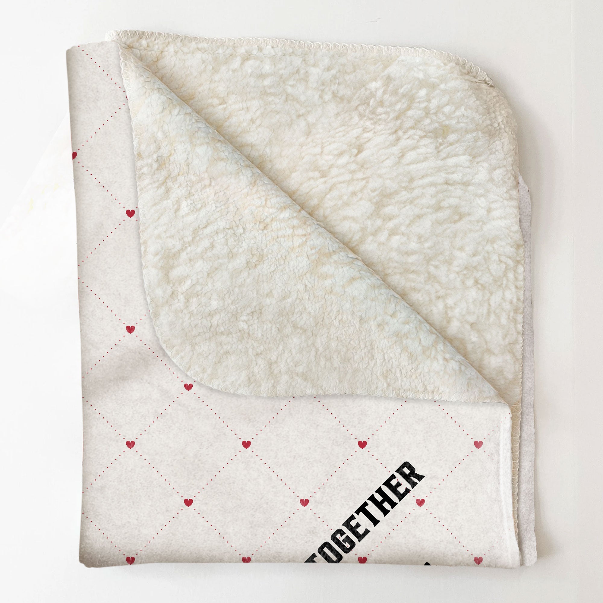 Our First Valentines Together - Personalized Couple Blanket