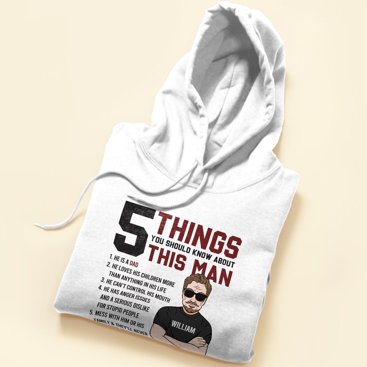 5 Things About This Dad - Personalized Shirt - Anniversary, Father's Day Gift For Dad, Father, Daddy, Papa