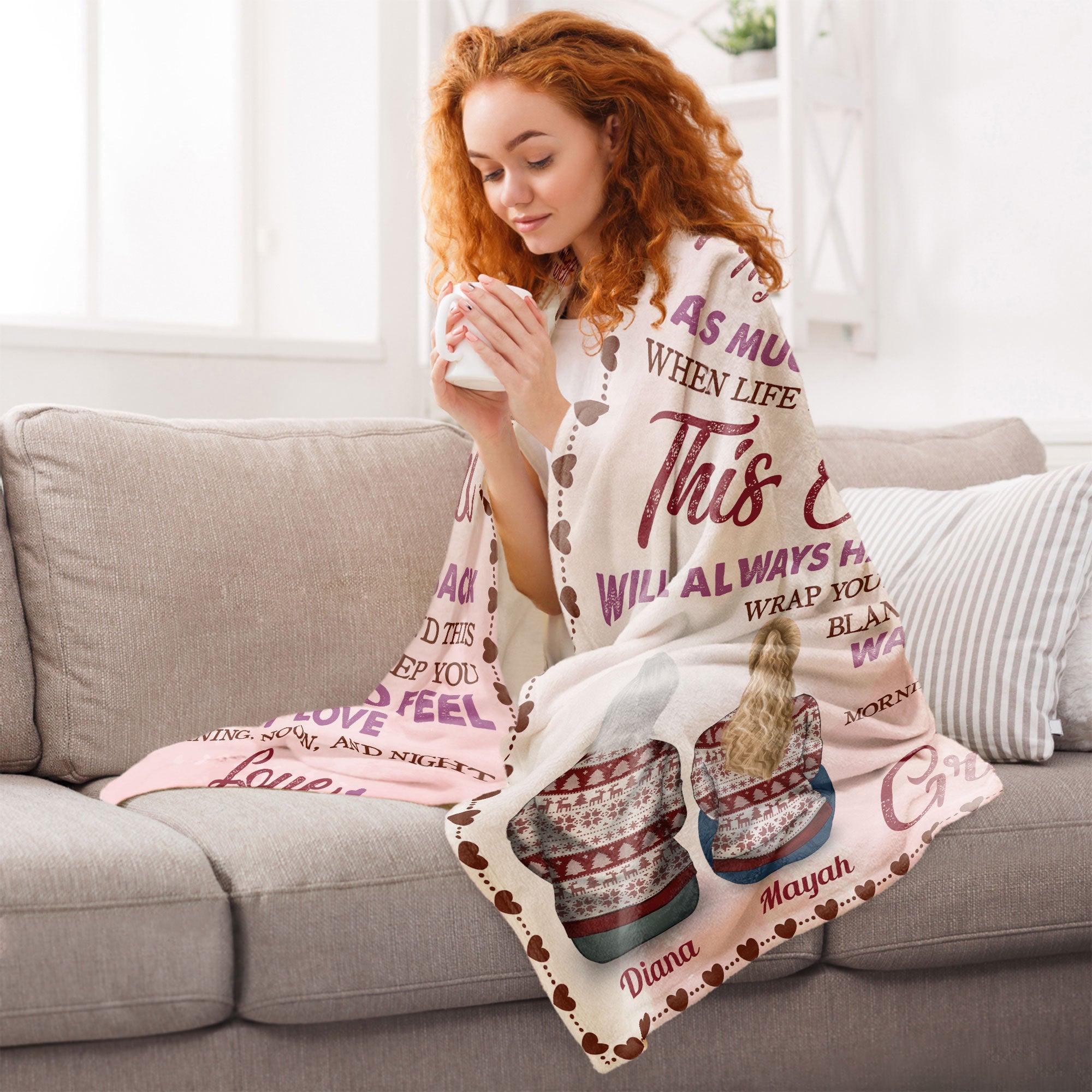 To My Granddaughter - Personalized Blanket - Birthday Christmas Gift For Granddaughters, Grandkids