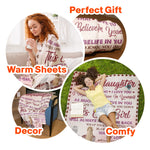 To My Granddaughter - Personalized Blanket - Birthday Christmas Gift For Granddaughters, Grandkids