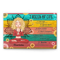 7 Rules Of Life - Personalized Poster/Canvas - Gift For Yoga Lover