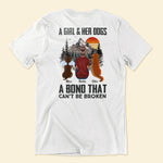 A Bond Between A Girl & Her Dog - Personalized Back Printed Shirt