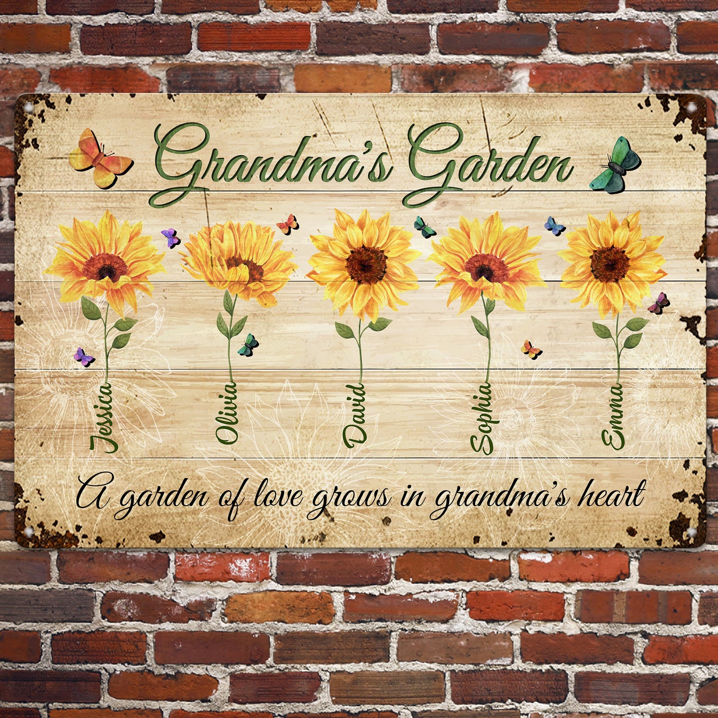 A Garden Of Love - Personalized Metal Sign