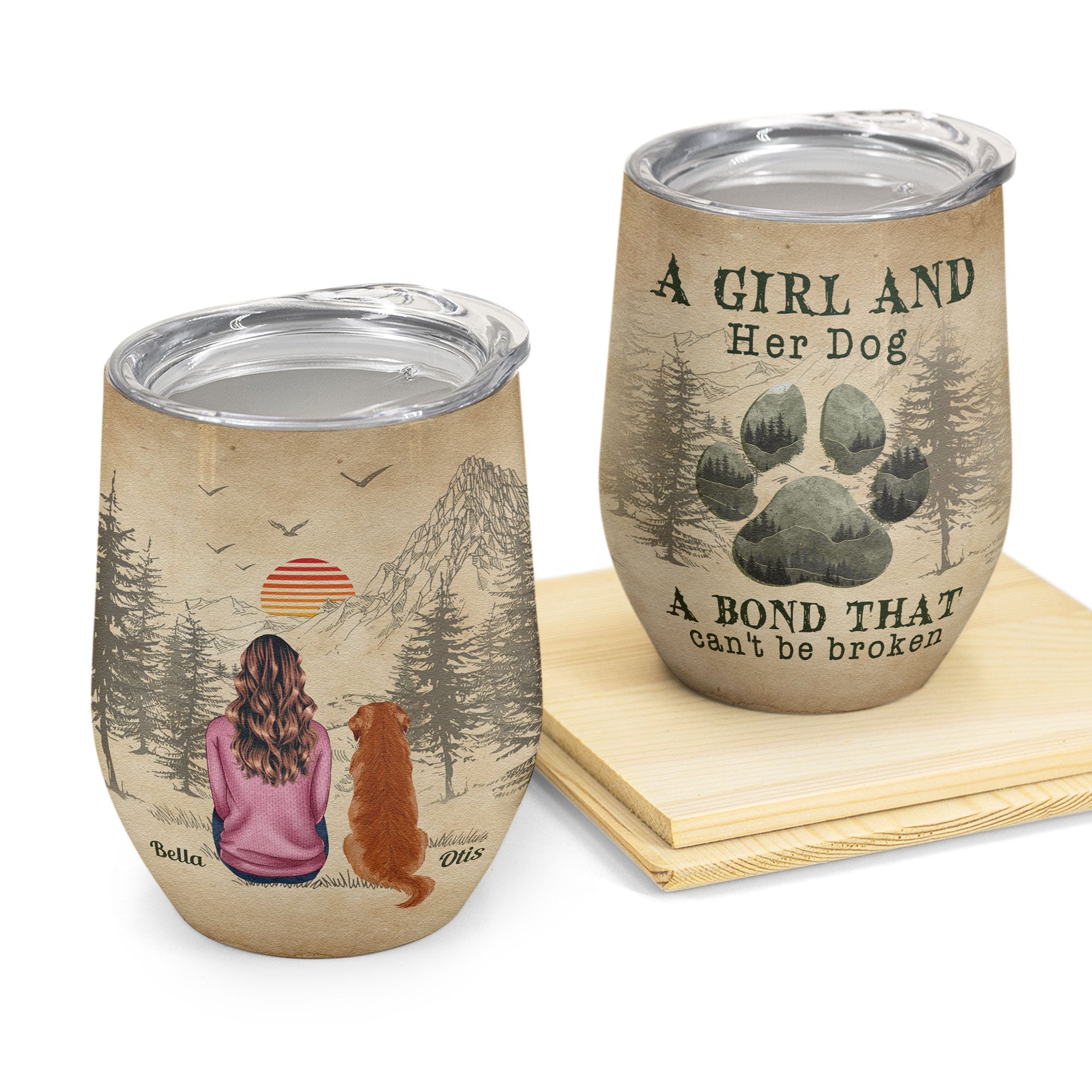 Girl And Her Dogs - A Bond That Can'T Be Broken - Personalized Tumbler –  Macorner