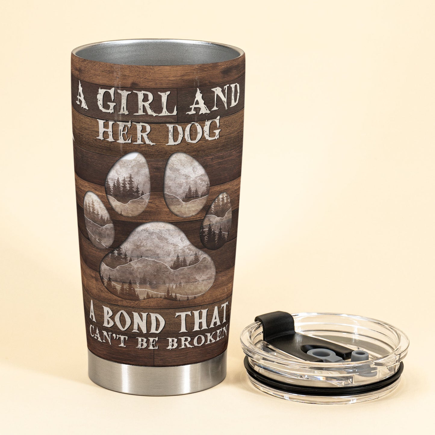 A Girl And Her Dogs And Cats Unbreakable Bond - Personalized Tumbler Cup
