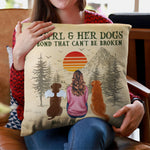 A Girl And Her Dogs Cats Unbreakable Bond - Personalized Pillow (Insert Included)