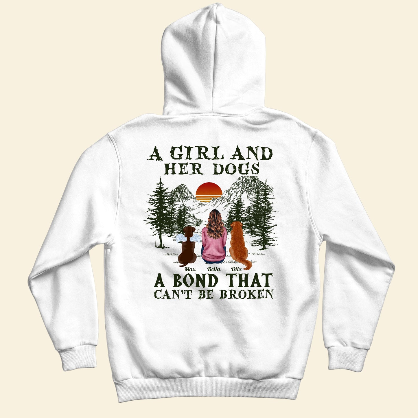 A Girl And Her Dogs Cats - Unbreakable Bond - Personalized Shirt - Personalized Hoodie Birthday Gifts For Dog Mom, Cat Mom