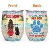 A Girl And Her Dogs Unbreakable Bond Beach Vibes - Personalized Wine Tumbler