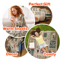 A Girl And Her Dogs Unbreakable Bond - Personalized Photo Blanket