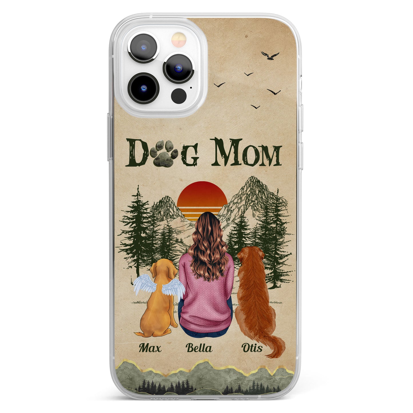 A Girl And Her Dogs Unbreakable Bond - Personalized Clear Phone Case