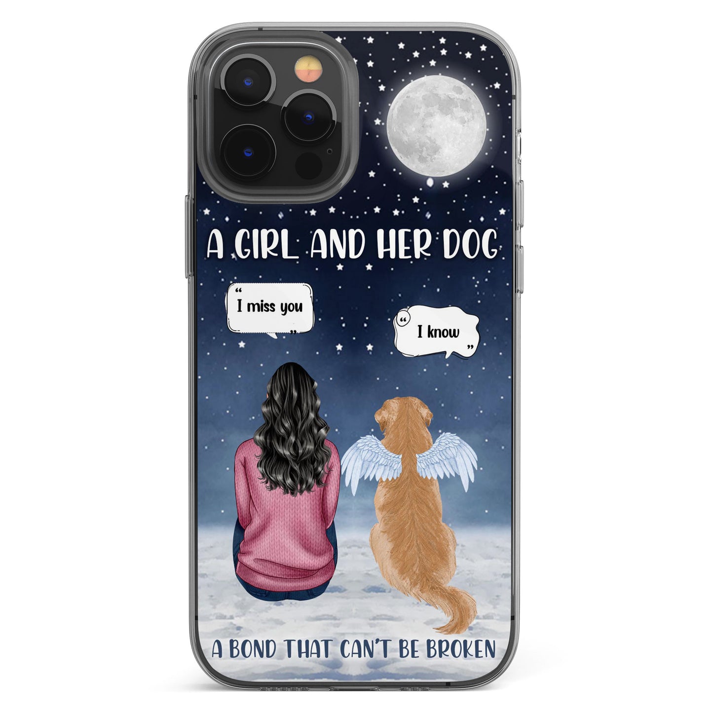 A Girl And Her Dogs/Cats A Bond That Can’t Be Broken - Personalized Clear Phone Case