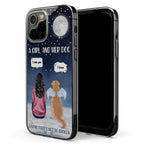 A Girl And Her Dogs/Cats A Bond That Can’t Be Broken - Personalized Clear Phone Case