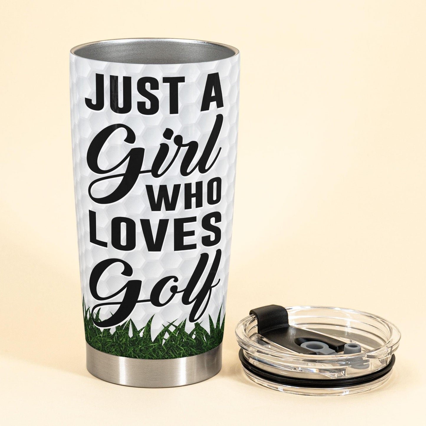 A Girl Who Loves Golf - Personalized Tumbler Cup - Birthday Gift For Golf Lovers
