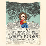A Girl Who Really Loved Books - Personalized Blanket