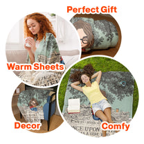 A Girl Who Really Loved Books - Personalized Blanket