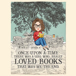 A Girl Who Really Loved Books - Personalized Blanket