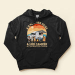 A Girl... Her Dogs & Her Camper - Personalized Shirt - Birthday Gift For Camping Girl, Camping Lover, Camper
