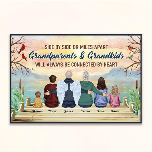 A Grandparent A Best Friends - Personalized Poster/Canvas - Birthday Memorial AnniversaryGift For Mother Father Grandparents - Macorner