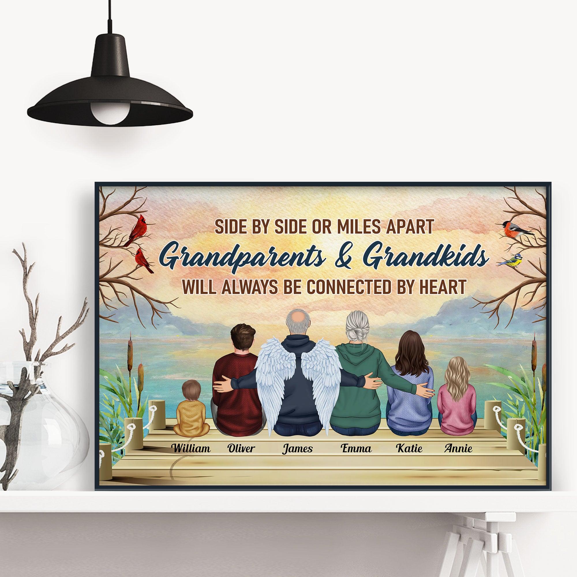 A Grandparent A Best Friends - Personalized Poster/Canvas - Birthday Memorial AnniversaryGift For Mother Father Grandparents - Macorner