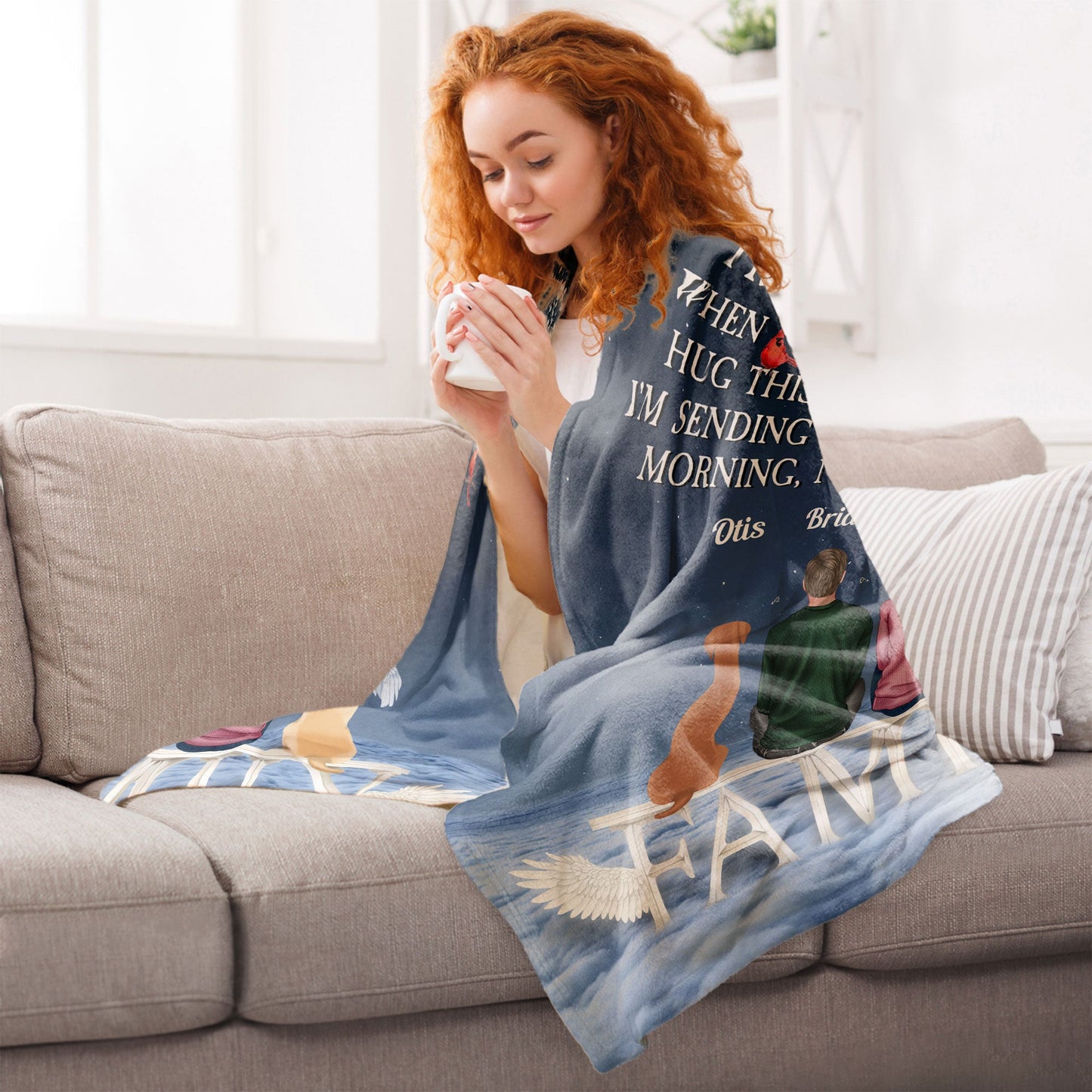 A Hug From Heaven For Pet Lovers - Personalized Blanket - Memorial Gift For Dog Lovers, Cat Lovers