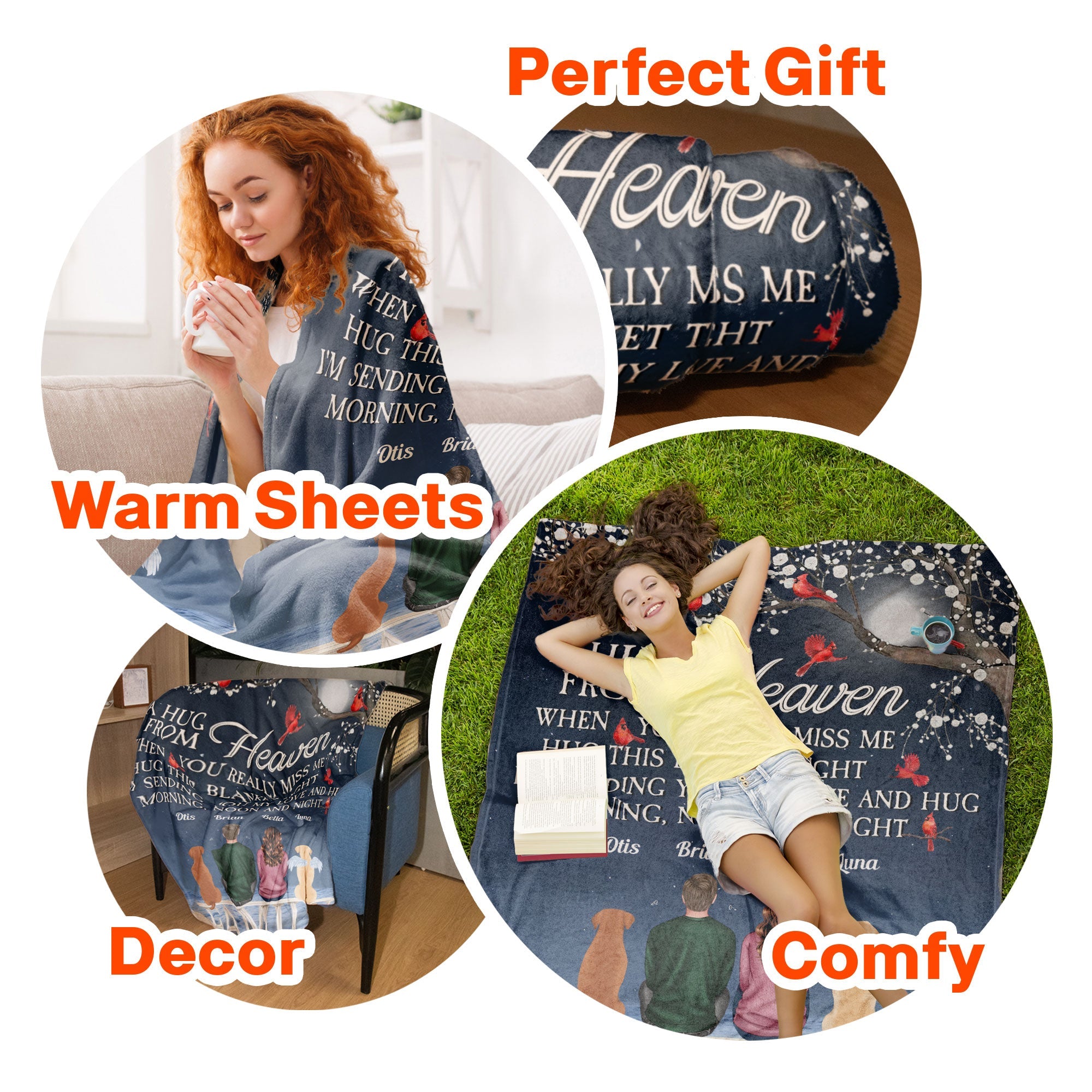 A Hug From Heaven For Pet Lovers - Personalized Blanket - Memorial Gift For Dog Lovers, Cat Lovers