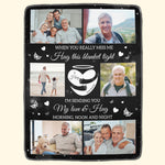 A Hug From Heaven Memorial Gift - Personalized Photo Blanket