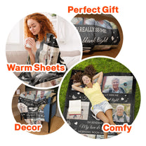 A Hug From Heaven Memorial Gift - Personalized Photo Blanket