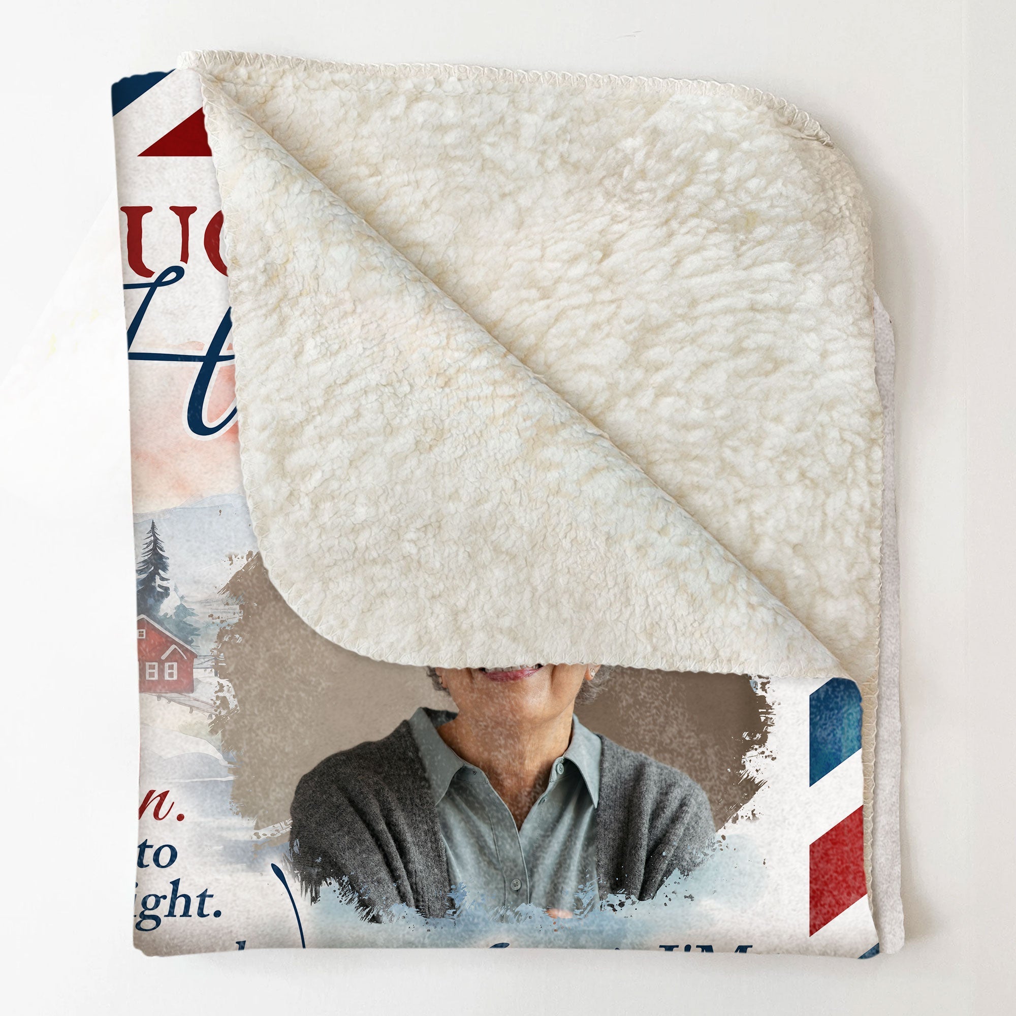 A Hug From Heaven Memorial Gift - Personalized Photo Blanket