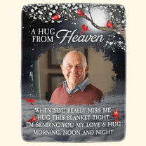 A Hug From Heaven - Personalized Memory Photo Blanket