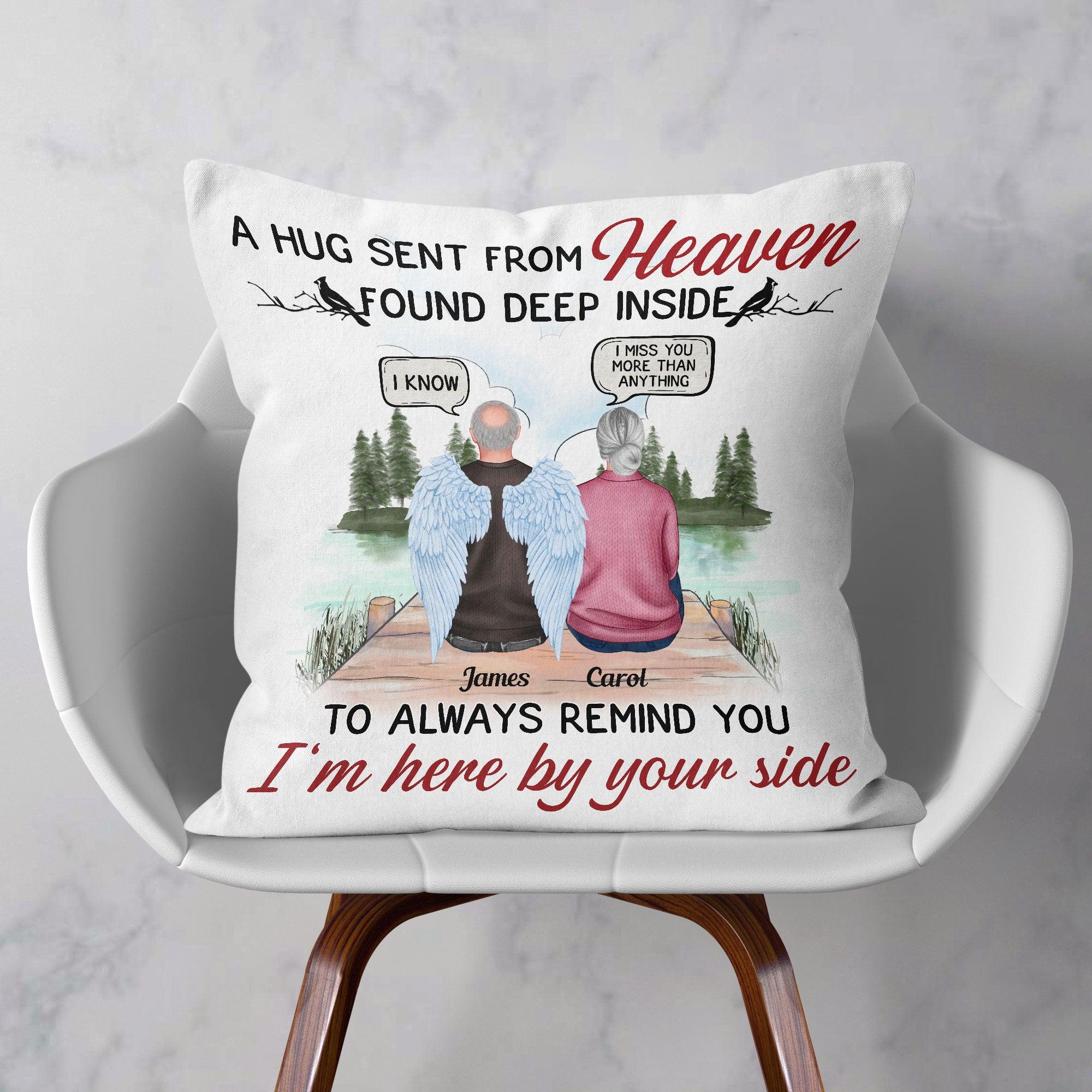 A Hug From Heaven - Personalized Pillow - Memorial Gift For Family Members