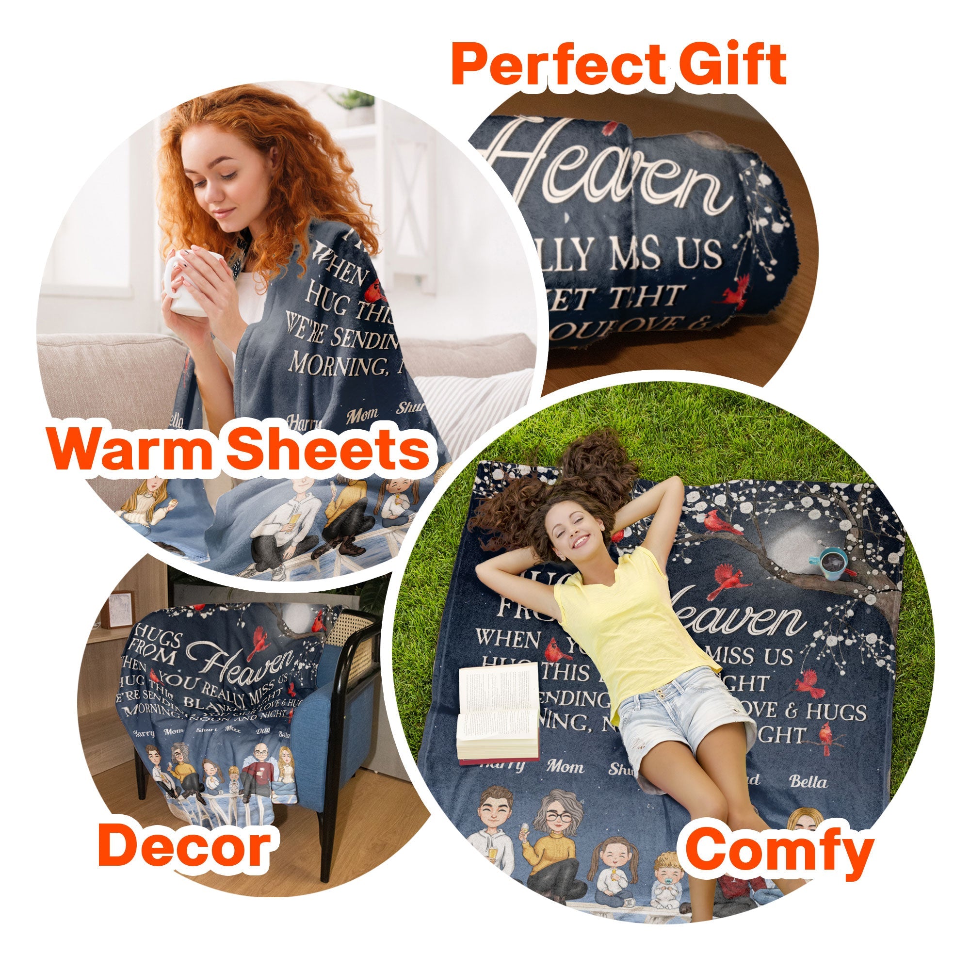 A Hug Sent From Heaven - Personalized Blanket