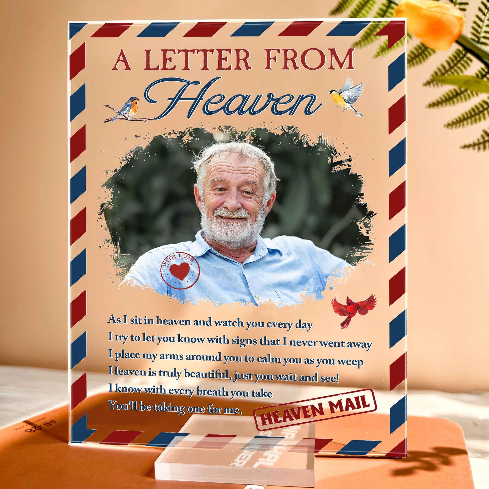 A Letter From Heaven - Personalized Acrylic Photo Plaque