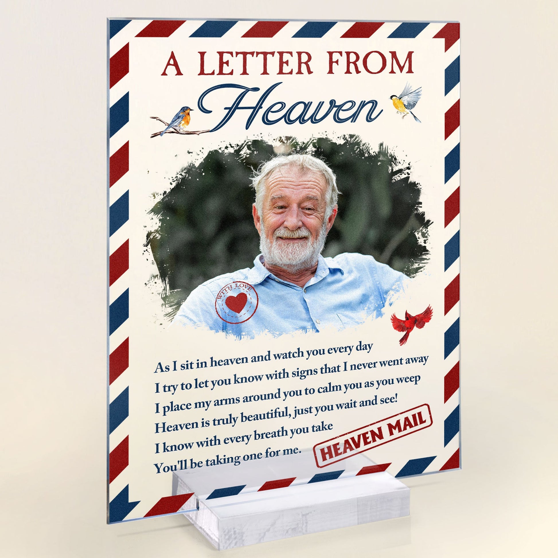 A Letter From Heaven - Personalized Acrylic Photo Plaque