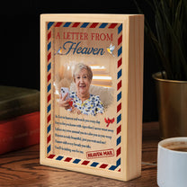 A Letter From Heaven - Personalized Photo Frame Light Box