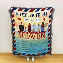 A Letter From Heaven - Personalized Woven Blanket