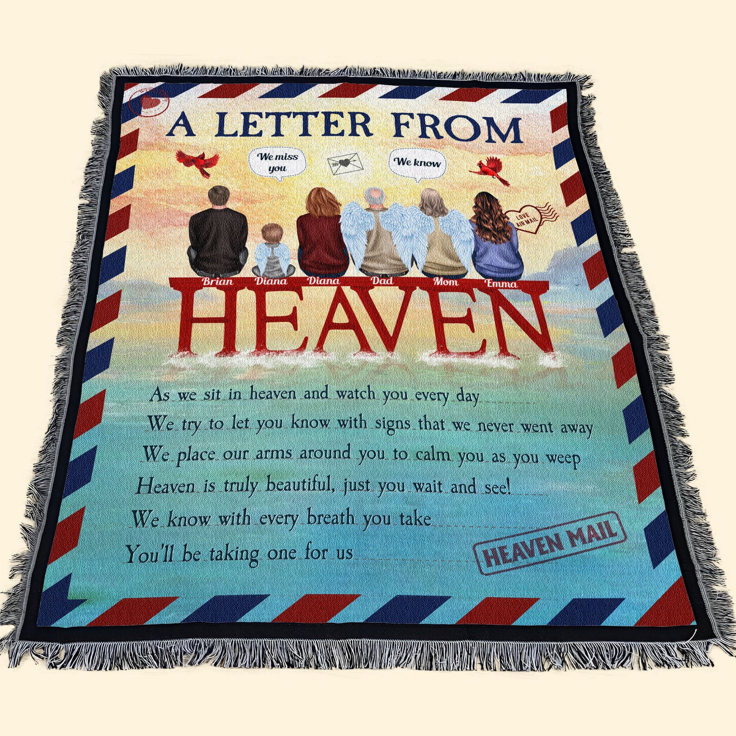 A Letter From Heaven - Personalized Woven Blanket