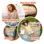 A Letter From Heaven With Kids - Personalized Blanket - Loving, Memorial Gift For Family With Lost Ones, Parents, Grandparents, Children, Siblings