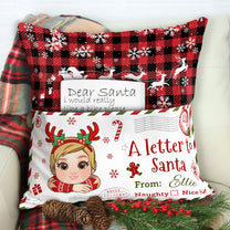 A Letter To Santa - Personalized Pocket Pillow (Insert Included)