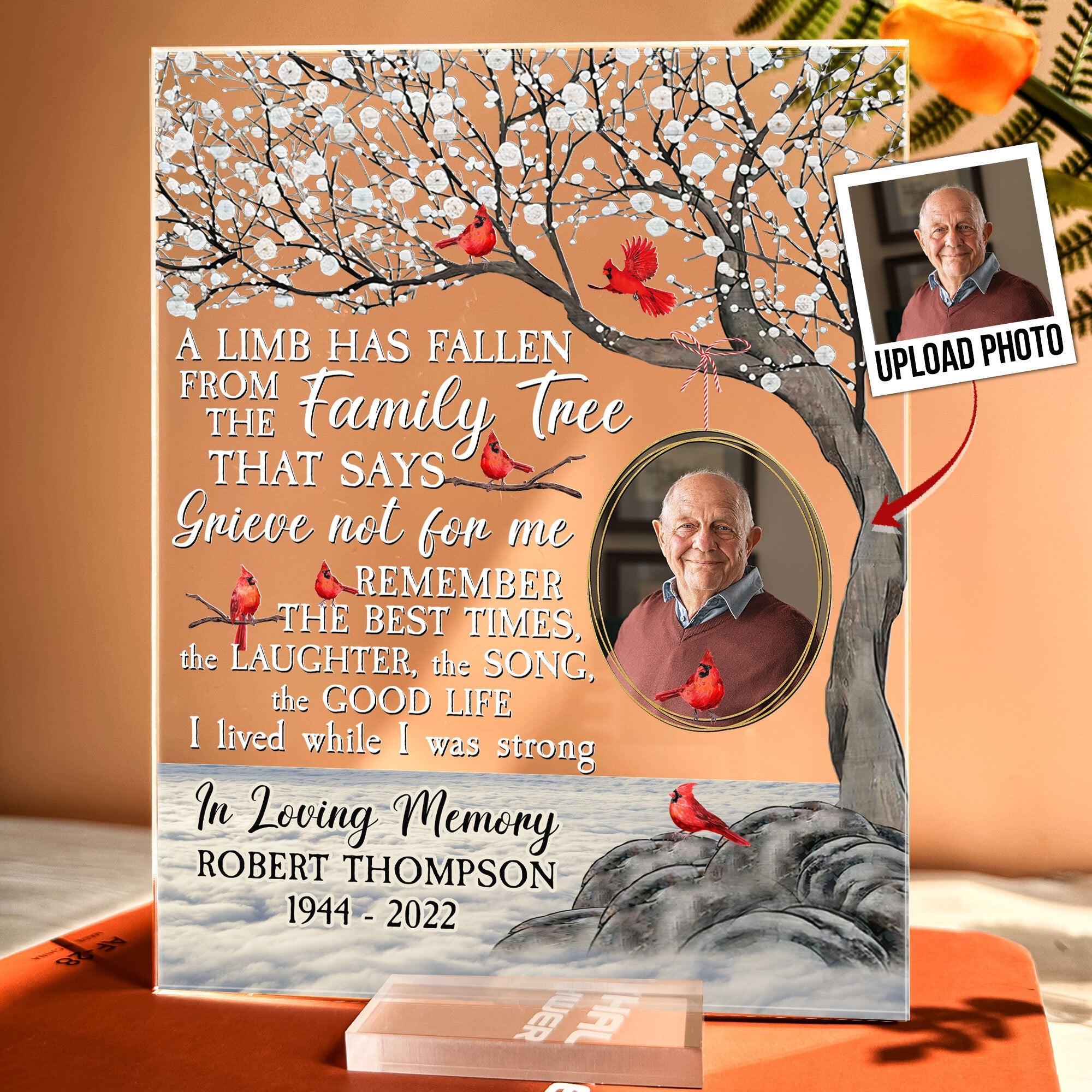 A Limb Has Fallen - Personalized Acrylic Photo Plaque