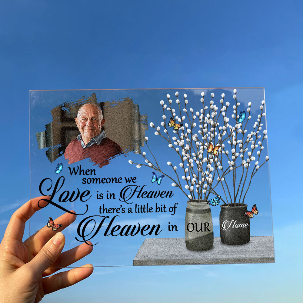 Heaven In Our Home - Upload Image, Personalized Acrylic Plaque main image 0