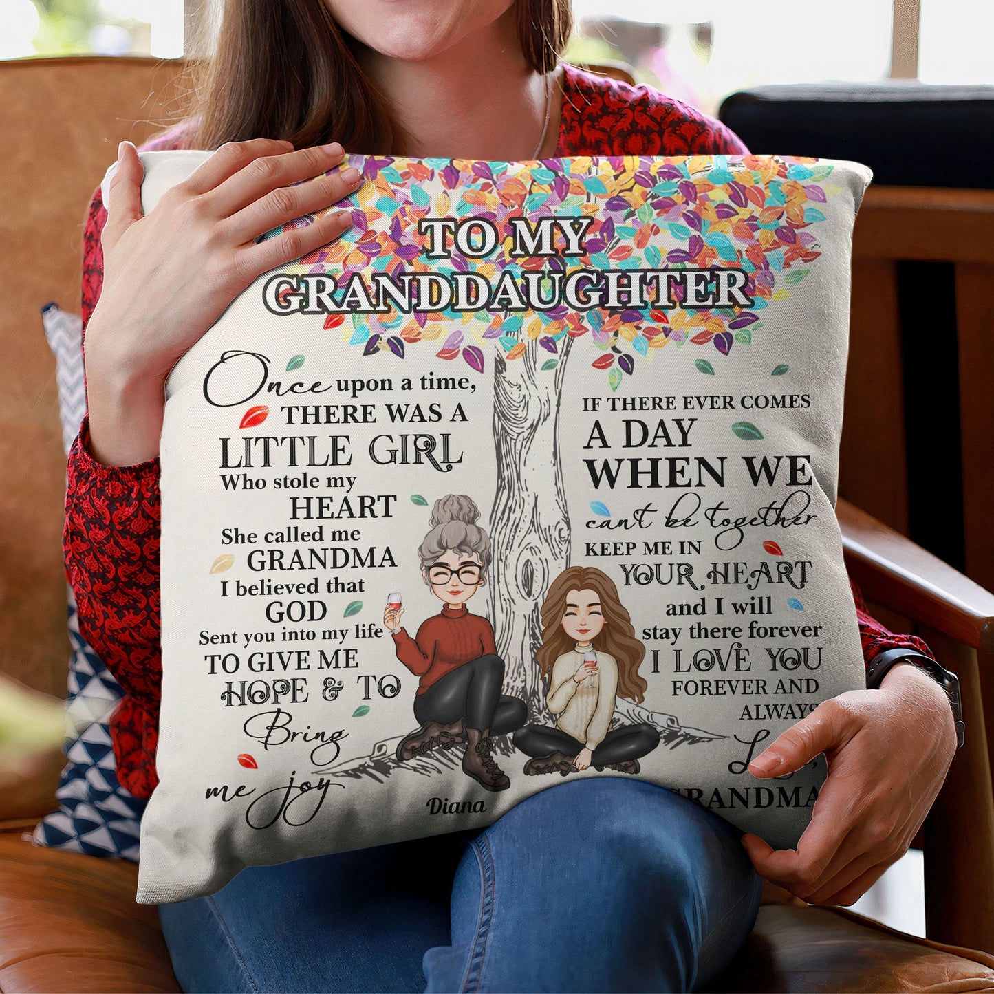 A Little Girl Who Stole My Heart - Personalized Pillow (Insert Included) - Birthday, Loving Gift For Granddaughters And Grandsons