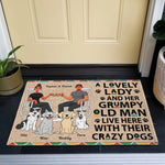 A Lovely Lady And A Grumpy Old Man Live Here - Personalized Doormat