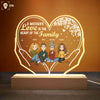 A Mother&#39;s Love Is The Heart Of The Family - Personalized 3D LED Light Wooden Base - Mother&#39;s Day, Birthday Gift For Mom, Mother