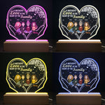 A Mother's Love Is The Heart Of The Family - Personalized 3D LED Light Wooden Base - Mother's Day, Birthday Gift For Mom, Mother