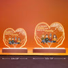 A Mother&#39;s Love Is The Heart Of The Family - Personalized 3D LED Light Wooden Base - Mother&#39;s Day, Birthday Gift For Mom, Mother