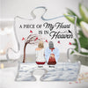 A Piece Of My Heart Is In Heaven - Personalized Puzzle Acrylic Plaque - Memorial Gift For Family, Remembrance, Grief Gift, Sympathy Gift