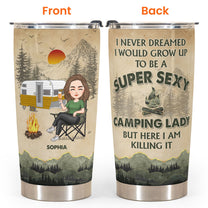 A Sexy Camping Lady - Personalized Tumbler Cup