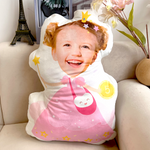 Adorable Kids Wear Tooth Fairy Costume - Personalized Photo Custom Shaped Pillow
