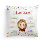 Affirmations I Am Kind I Am Loved - Personalized Pillow (Insert Included)